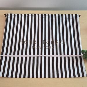 NWOT Henri Bendel Black and White Striped Pouch